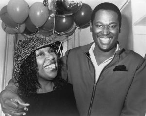 Luther pictured with Roberta Flack around 1980. Luther penned "Just When I Needed You" for Roberta, and it appears on the soundtrack to the 1981 film, Bustin' Loose.